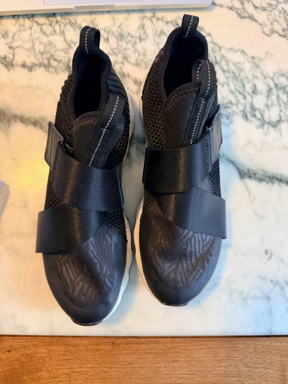 SOREL Black Kinetic Strap Slip-On Sneakers